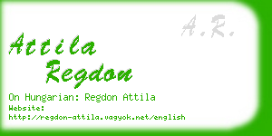 attila regdon business card